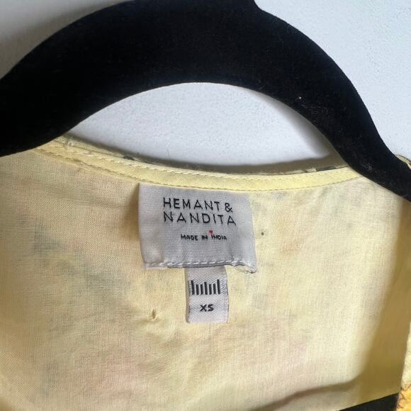 Hemant And Nandita Yellow Floral Pria Crop Top Size XS - Picture 7 of 9